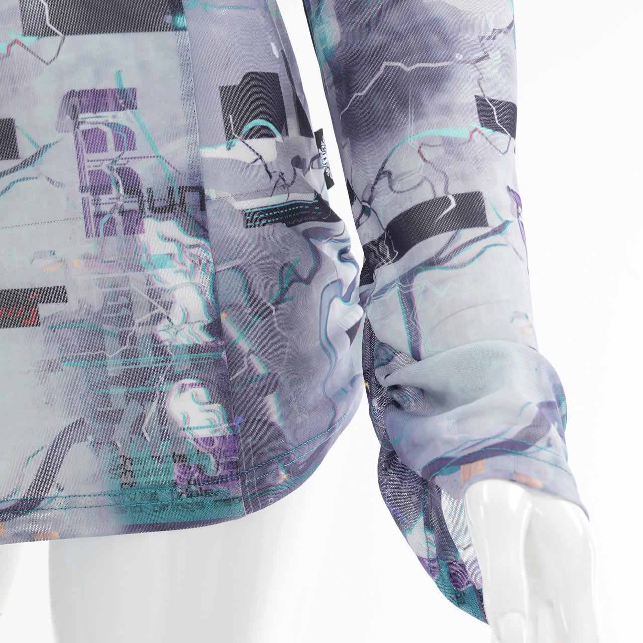 風神雷神メッシュハイネックカットソー