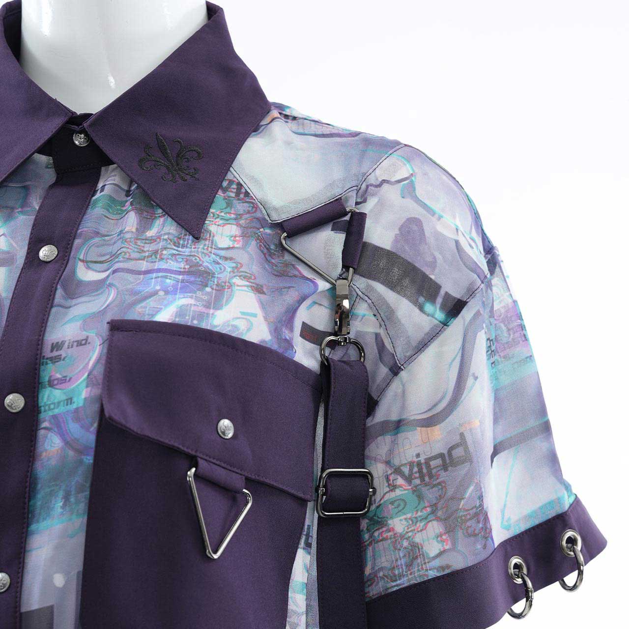 風神雷神半袖ブラウス