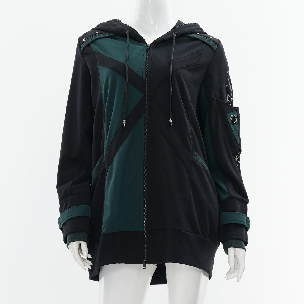 風神雷神zipパーカー