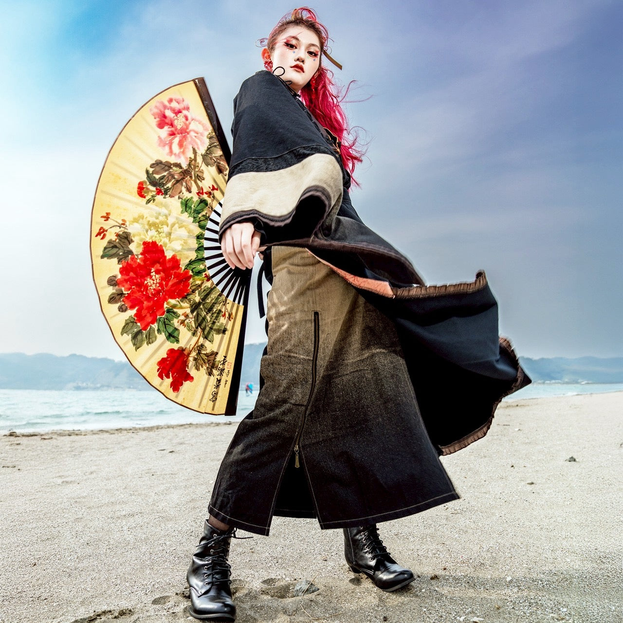 琉球浪漫物語〜第二章 岡山産デニム巻きすかーと