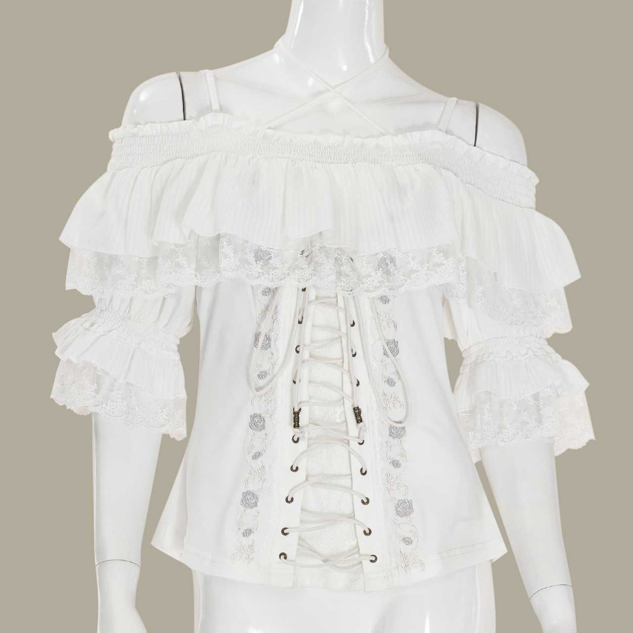 Pirates Rose オフショルダープルオーバー