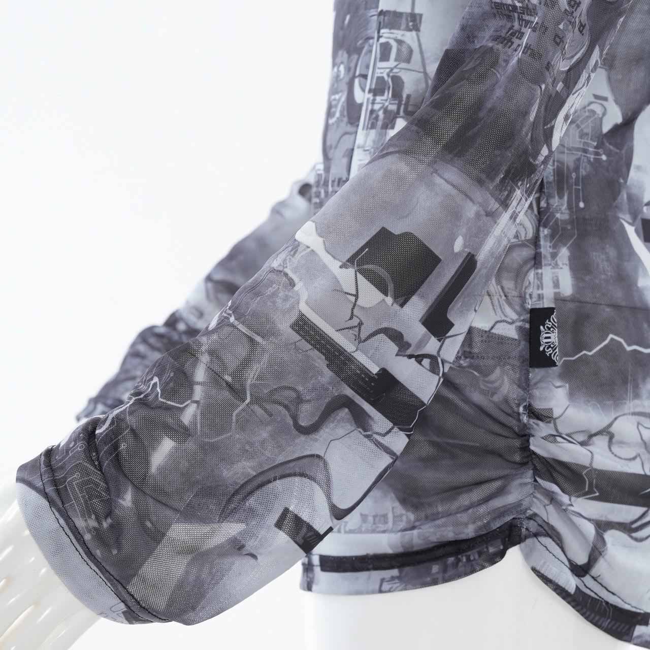 風神雷神メッシュハイネックカットソー