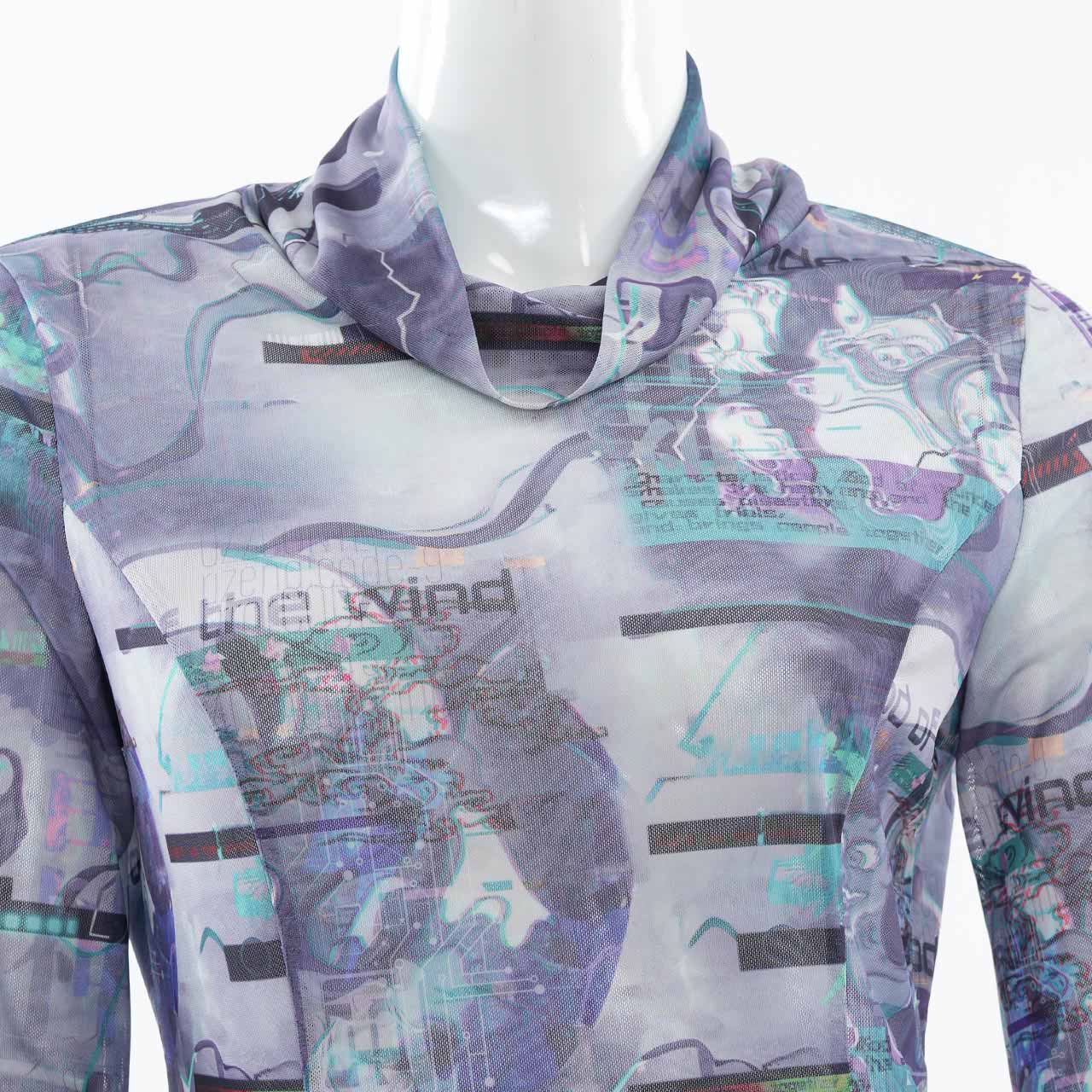 風神雷神メッシュハイネックカットソー