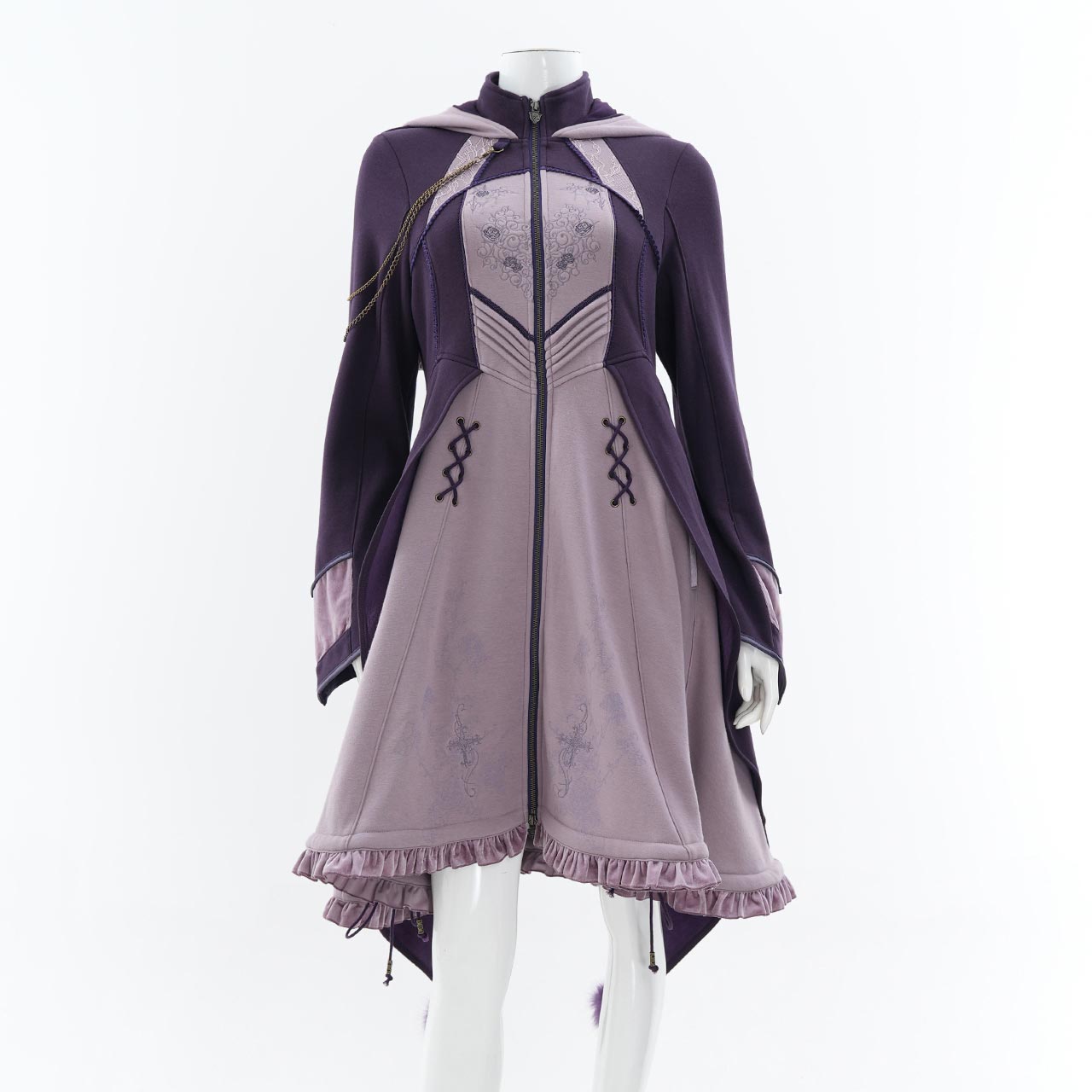 Checoさまへ　オッズオネスト　薔薇シリーズ　裏起毛カーディガン　濃グリーン OZZON JAPAN / OZZONESTE薔薇