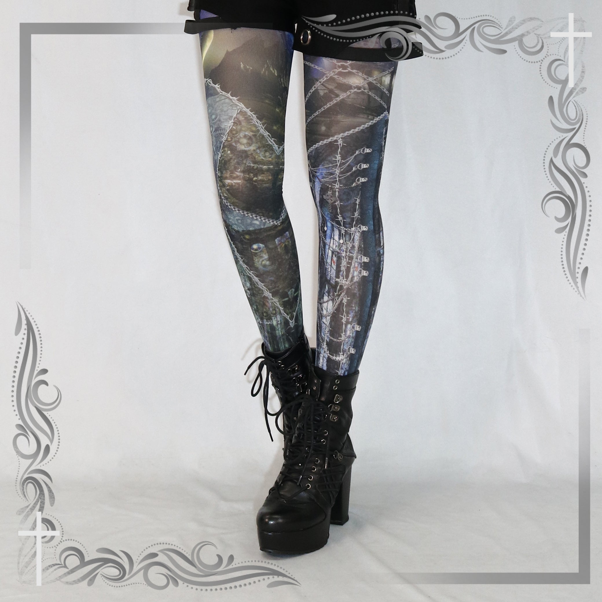 Hidden Dark Mystery Tights ozt-46